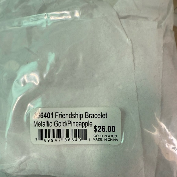 Spartina Pineapple Metallic Gold Friendship Bracelet - Picture 9 of 9